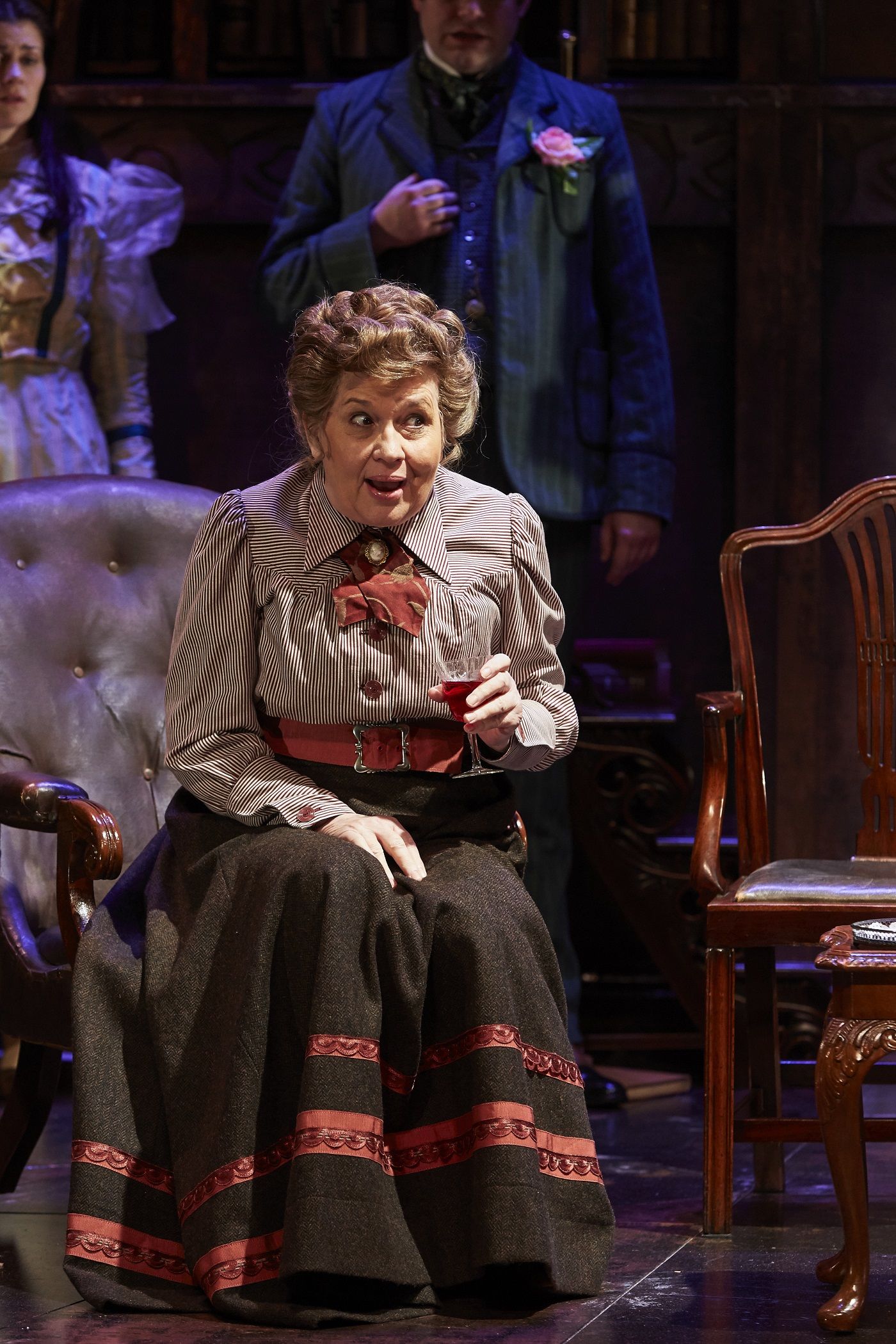 Susan Penhaligon as Miss Prism in THE IMPORTANCE OF BEING EARNEST, credit The Other Richard