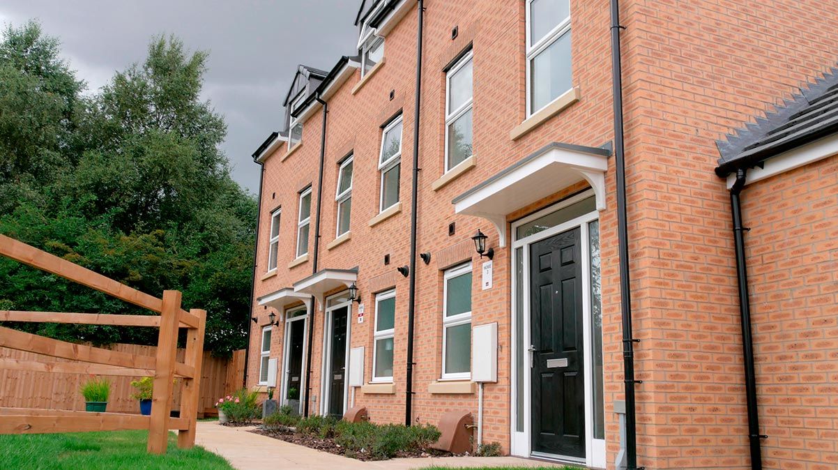 Linden Homes Bradley Fields development at Market Weighton - photo showing town houses