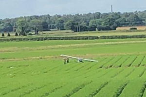 Plane crash lands near York